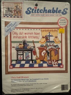 'Only Dull Women' Counted Cross Stitch Kit - Multicolor